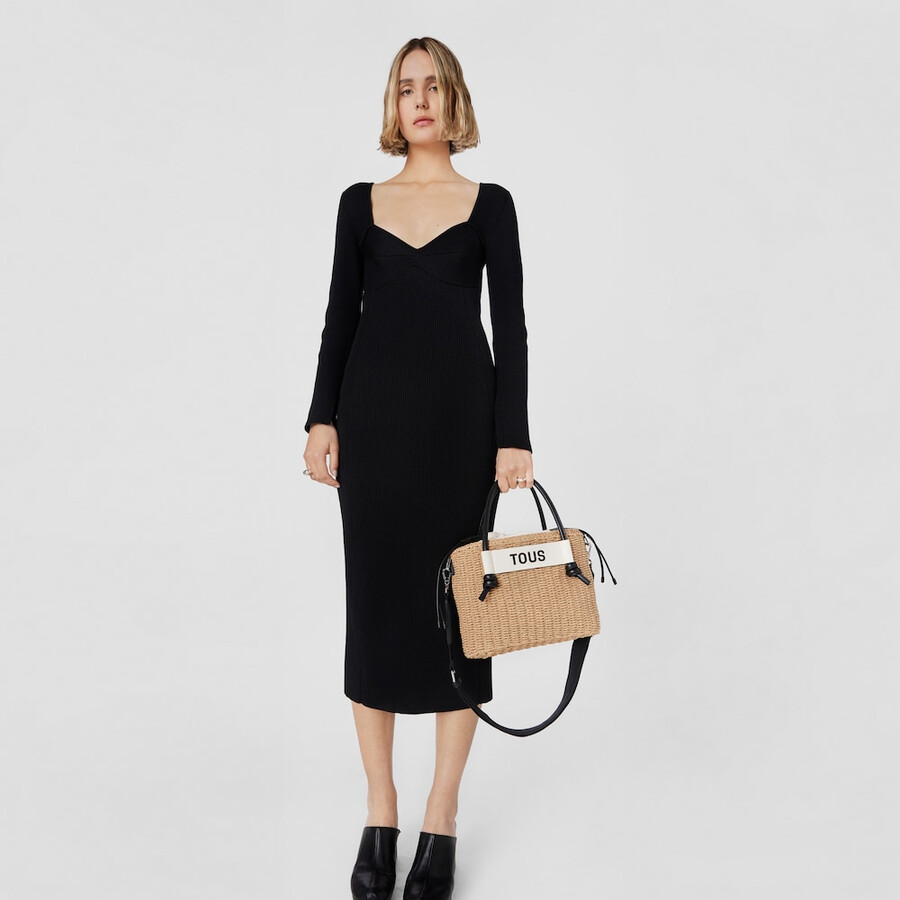 borsa tote media nera scoubidou