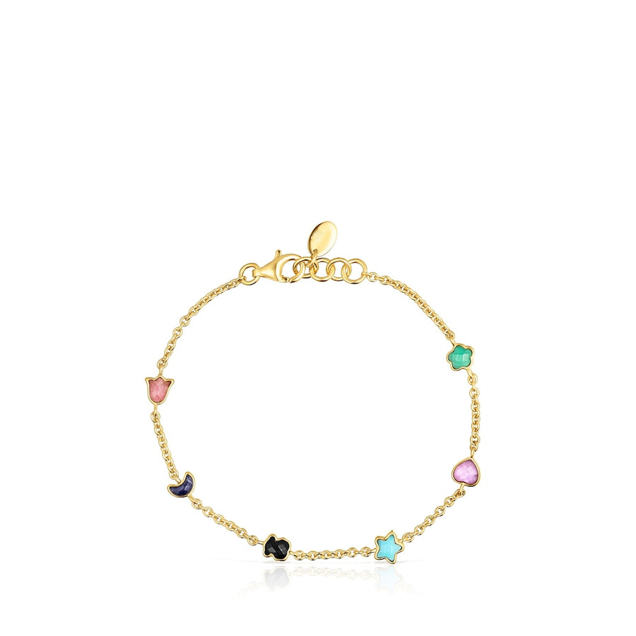 bracciale glory in argento vermeil con cinque pietre preziose. 6 89100