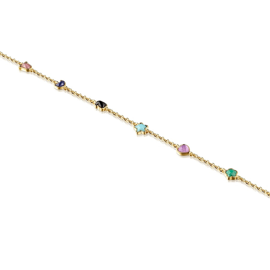 bracciale glory in argento vermeil con cinque pietre preziose. 6 89100