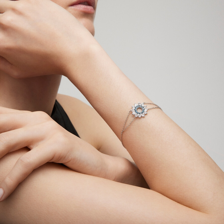bracciale in oro bianco con topazio tous atelier