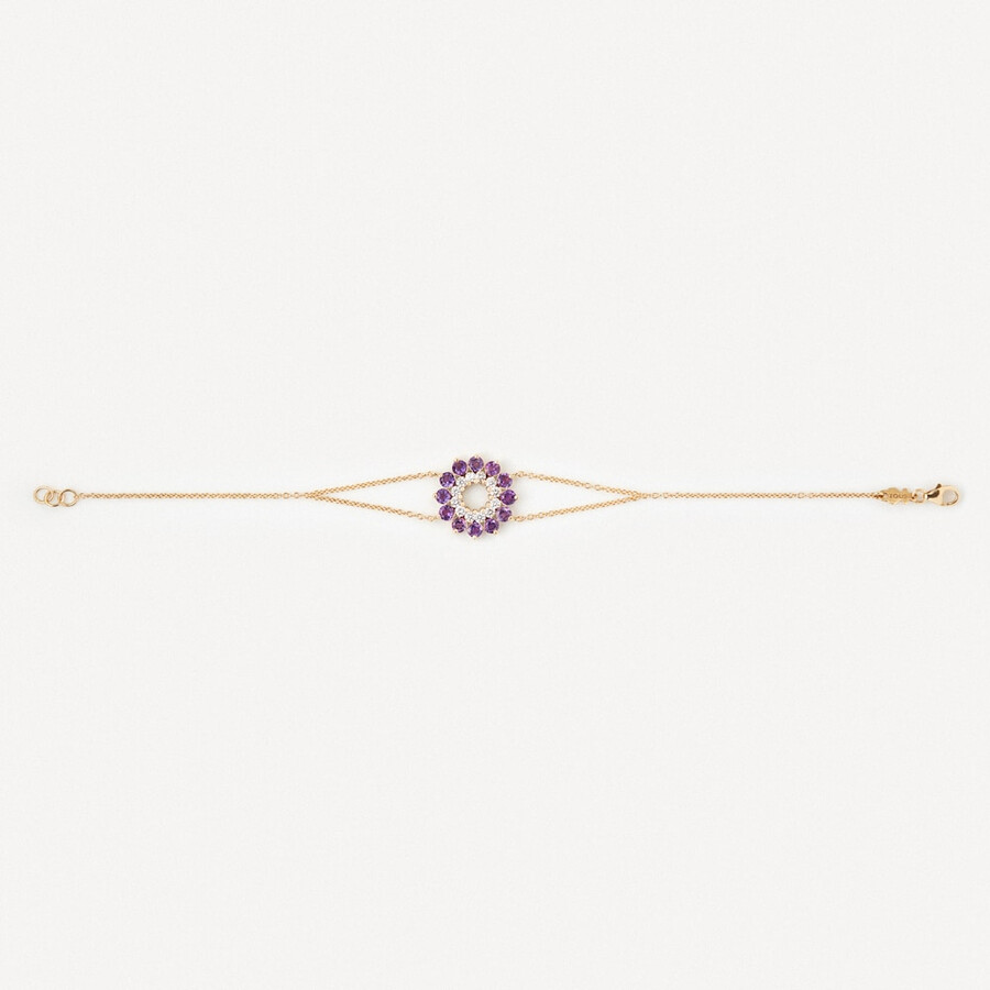 bracciale in oro con diamanti e ametista tous atelier