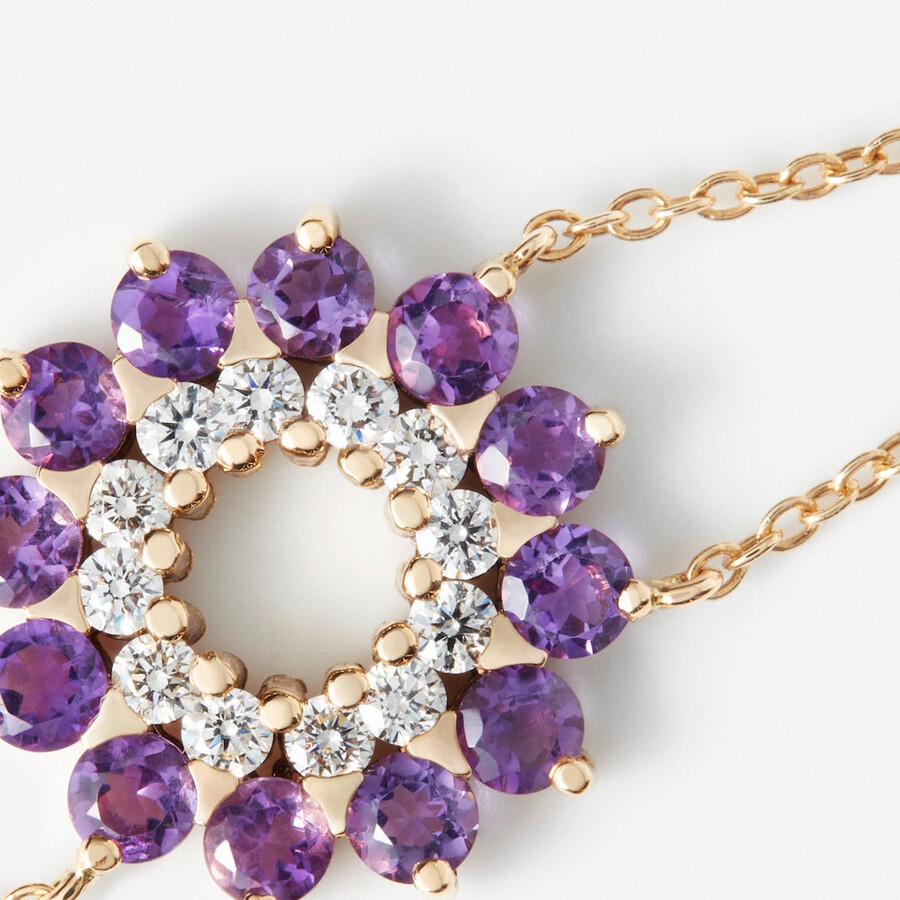 bracciale in oro con diamanti e ametista tous atelier