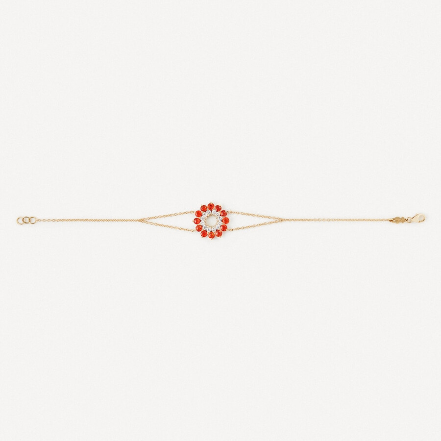 bracciale in oro con diamanti e opali a forma di fiamma tous atelier