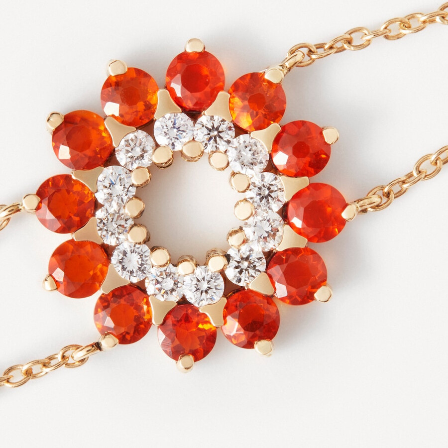 bracciale in oro con diamanti e opali a forma di fiamma tous atelier