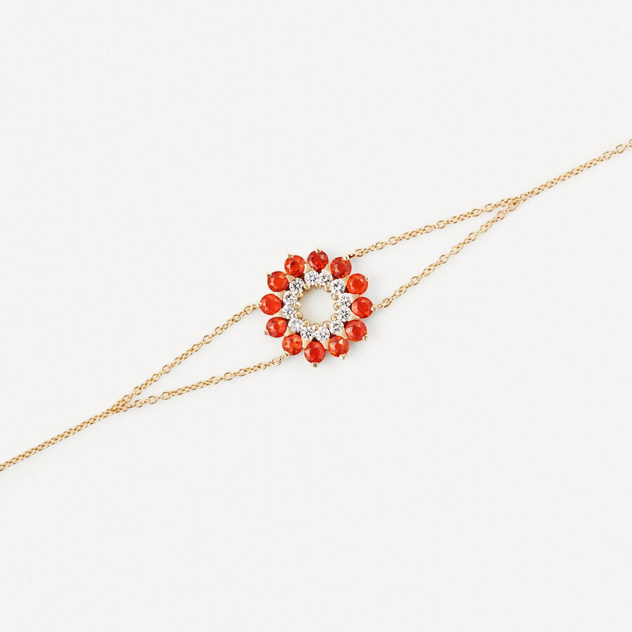 bracciale in oro con diamanti e opali a forma di fiamma tous atelier
