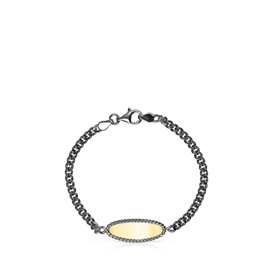bracciale minne in argento scuro e argento vermeil