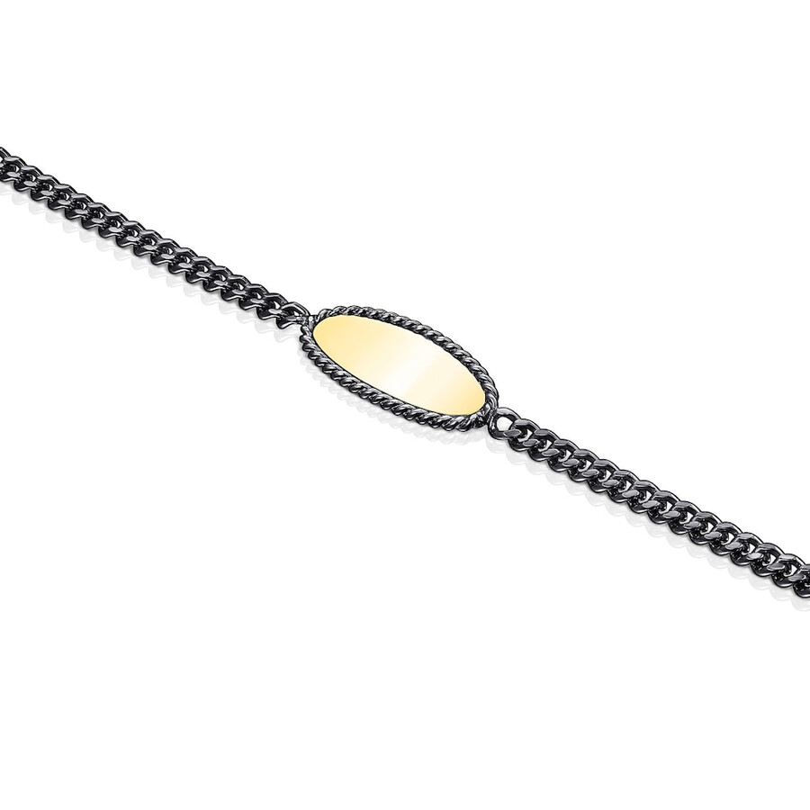 bracciale minne in argento scuro e argento vermeil