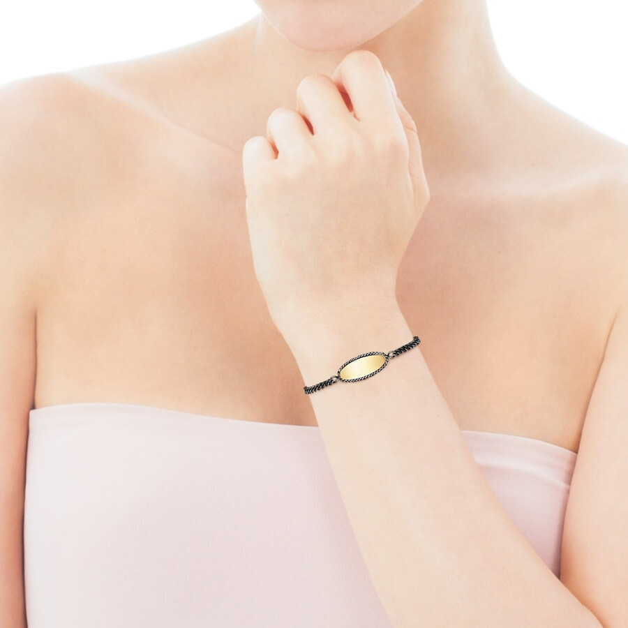 bracciale minne in argento scuro e argento vermeil