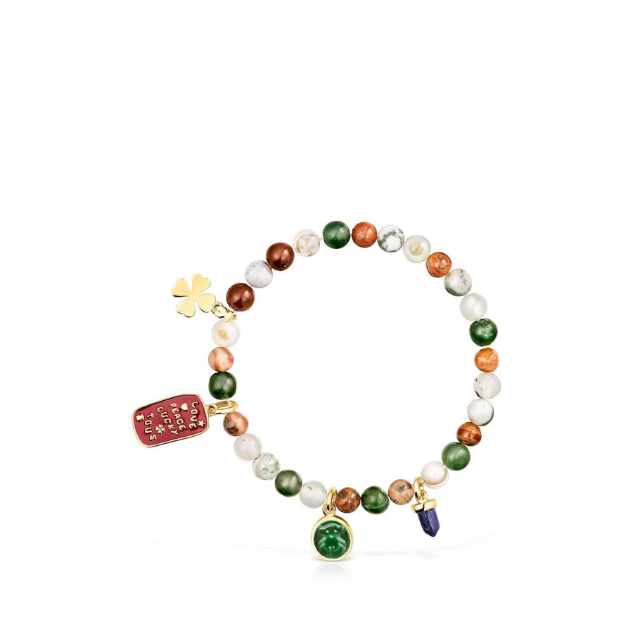 bracciale tous good vibes in argento vermeil con agate