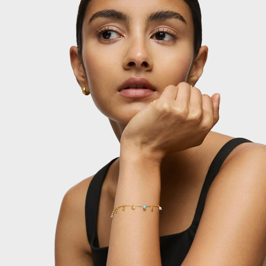 bracciale cool joy in argento vermeil con pietre preziose
