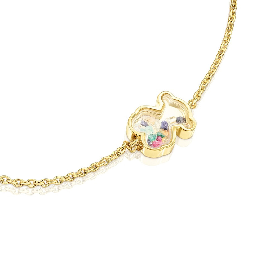 bracciale areia in argento vermeil con pietre preziose multicolori
