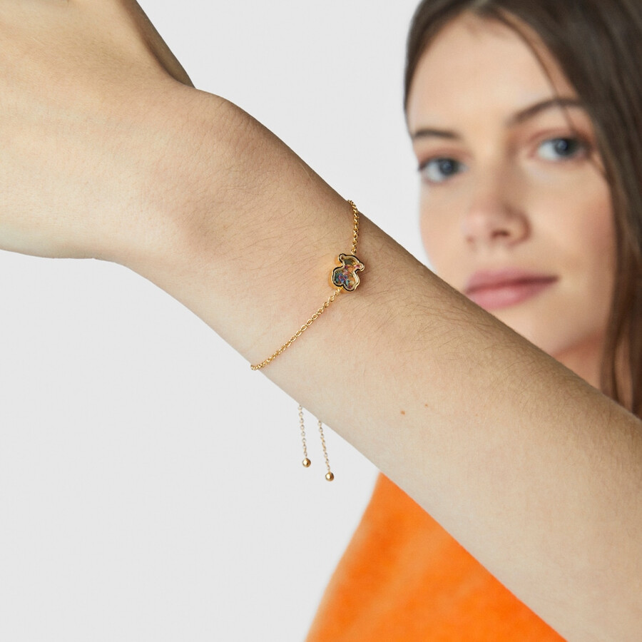 bracciale areia in argento vermeil con pietre preziose multicolori