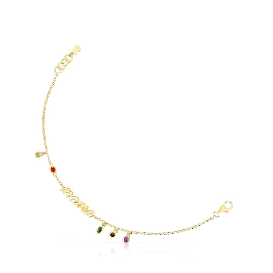 bracciale mama in argento vermeil con pietre preziose tous mama