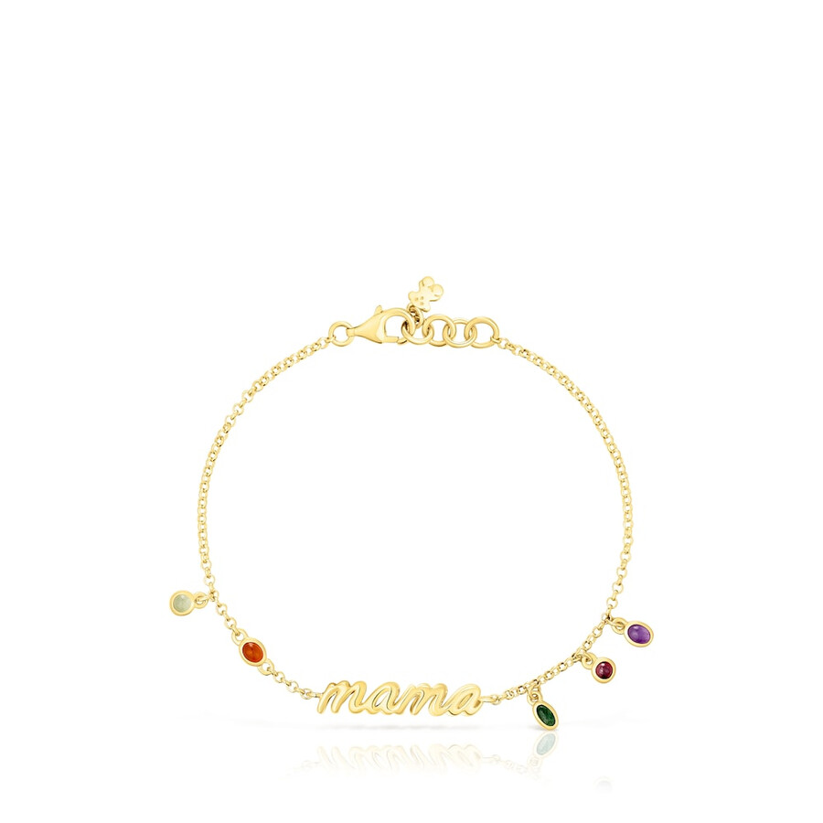 bracciale mama in argento vermeil con pietre preziose tous mama