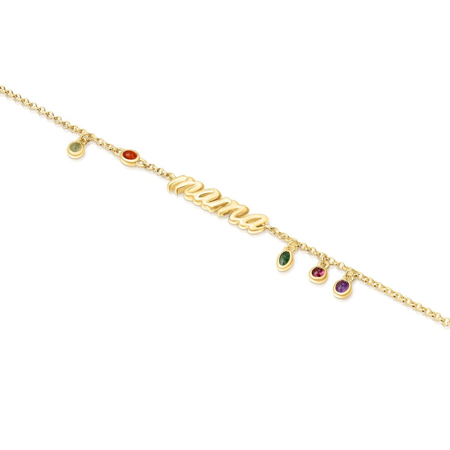 bracciale mama in argento vermeil con pietre preziose tous mama