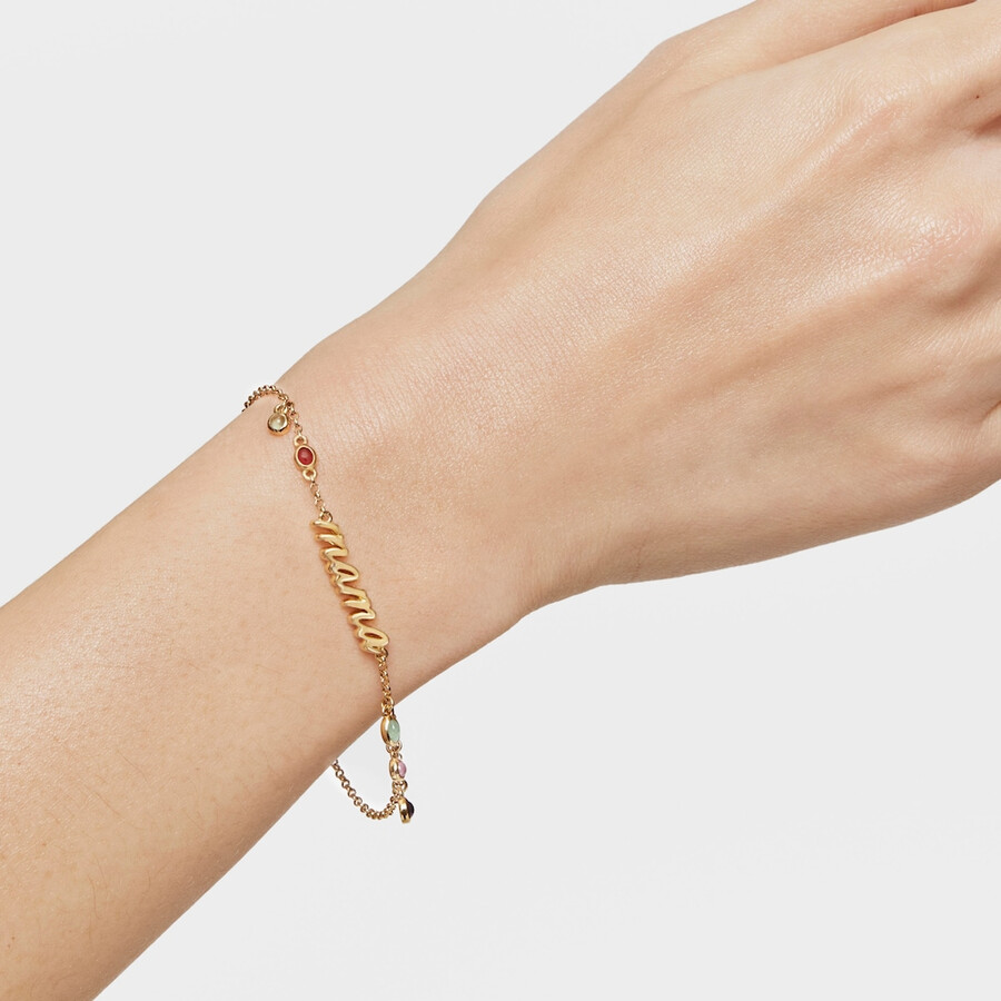 bracciale mama in argento vermeil con pietre preziose tous mama