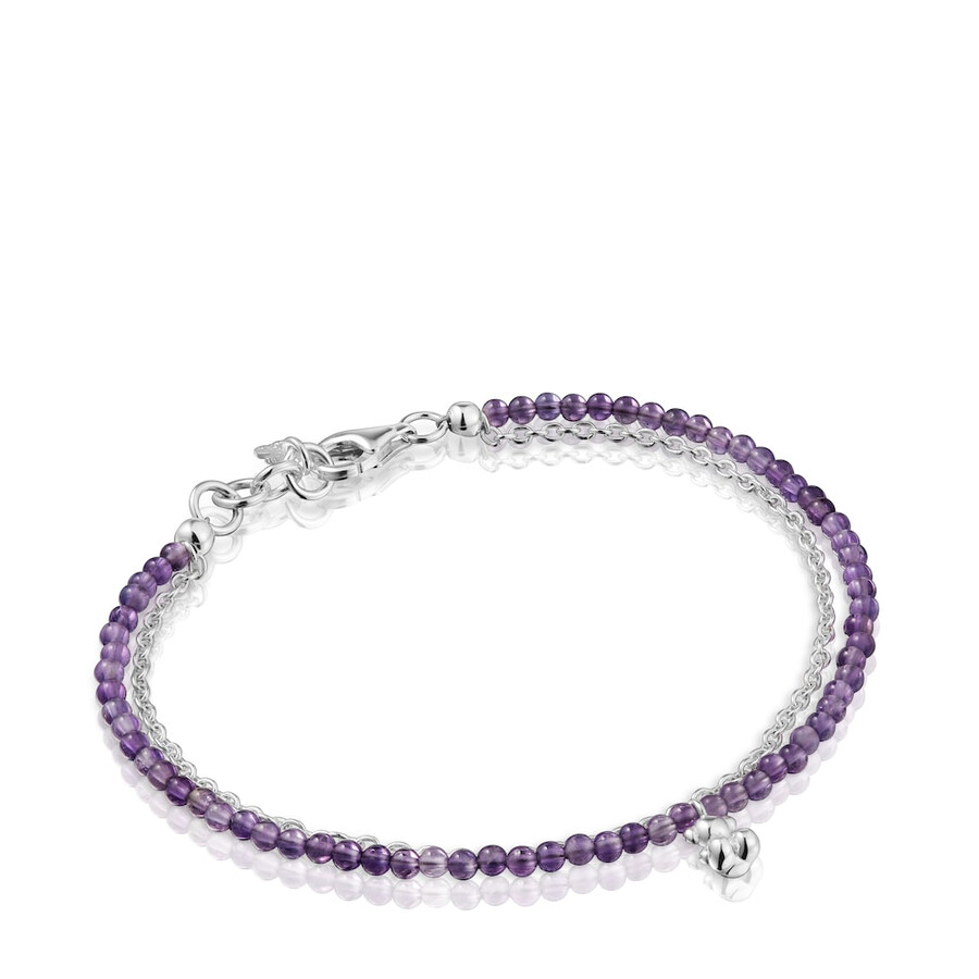 bracciale in argento e ametista bold bear