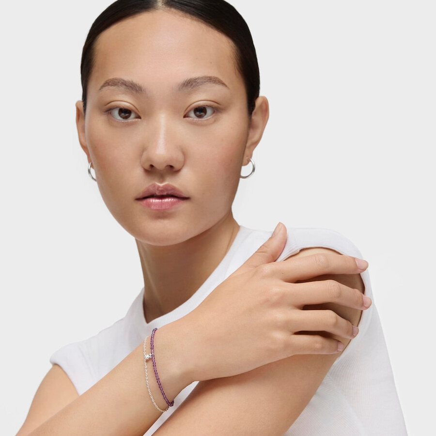 bracciale in argento e ametista bold bear