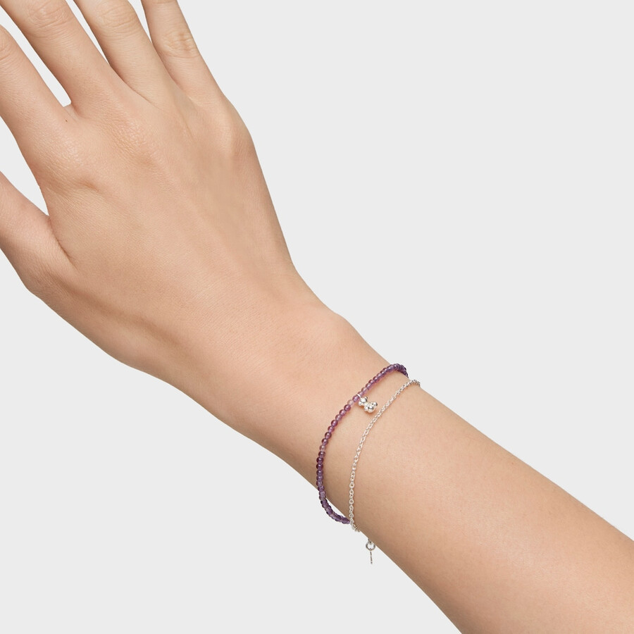 bracciale in argento e ametista bold bear