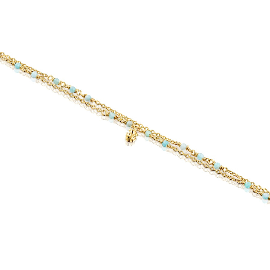 bracciale in argento vermeil e amazzonite bold bear