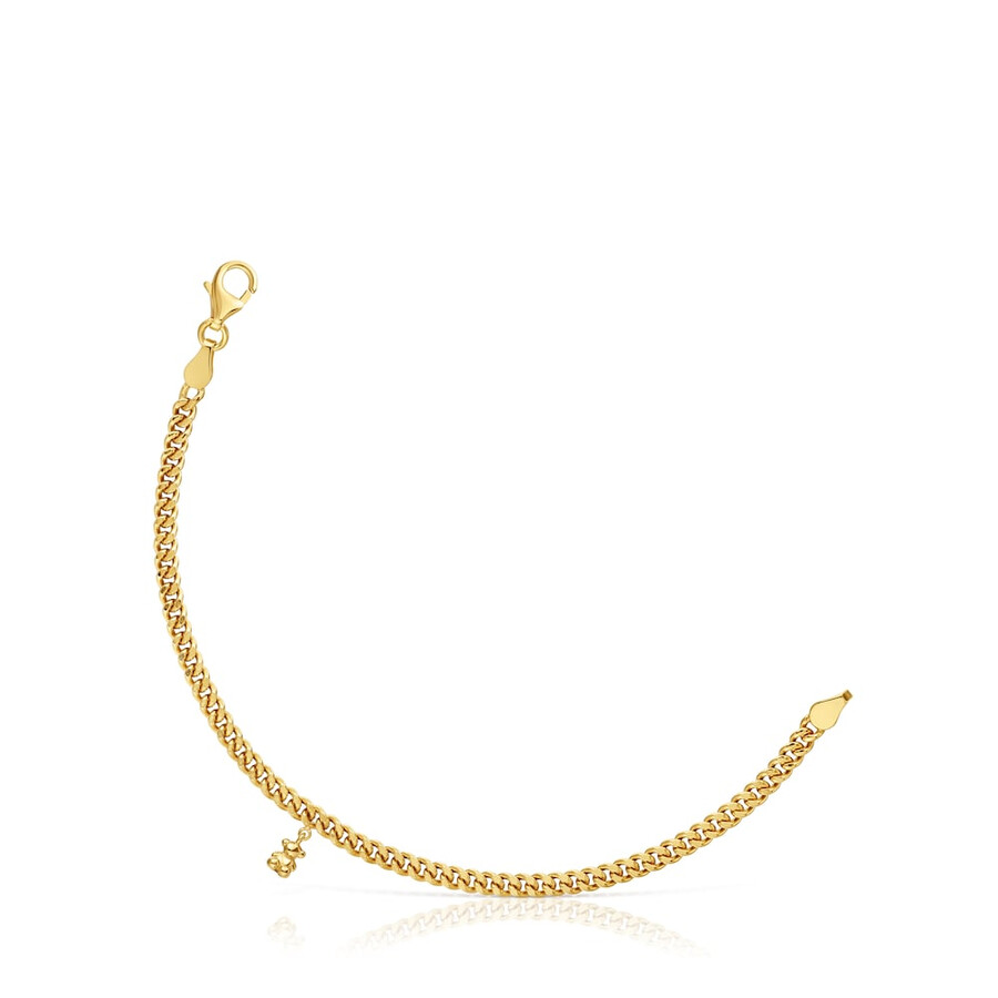 bracciale a catena con placcatura in oro 18kt su argento bold bear