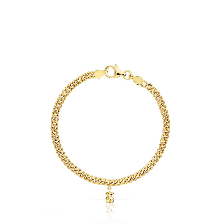 bracciale a catena con placcatura in oro 18kt su argento bold bear