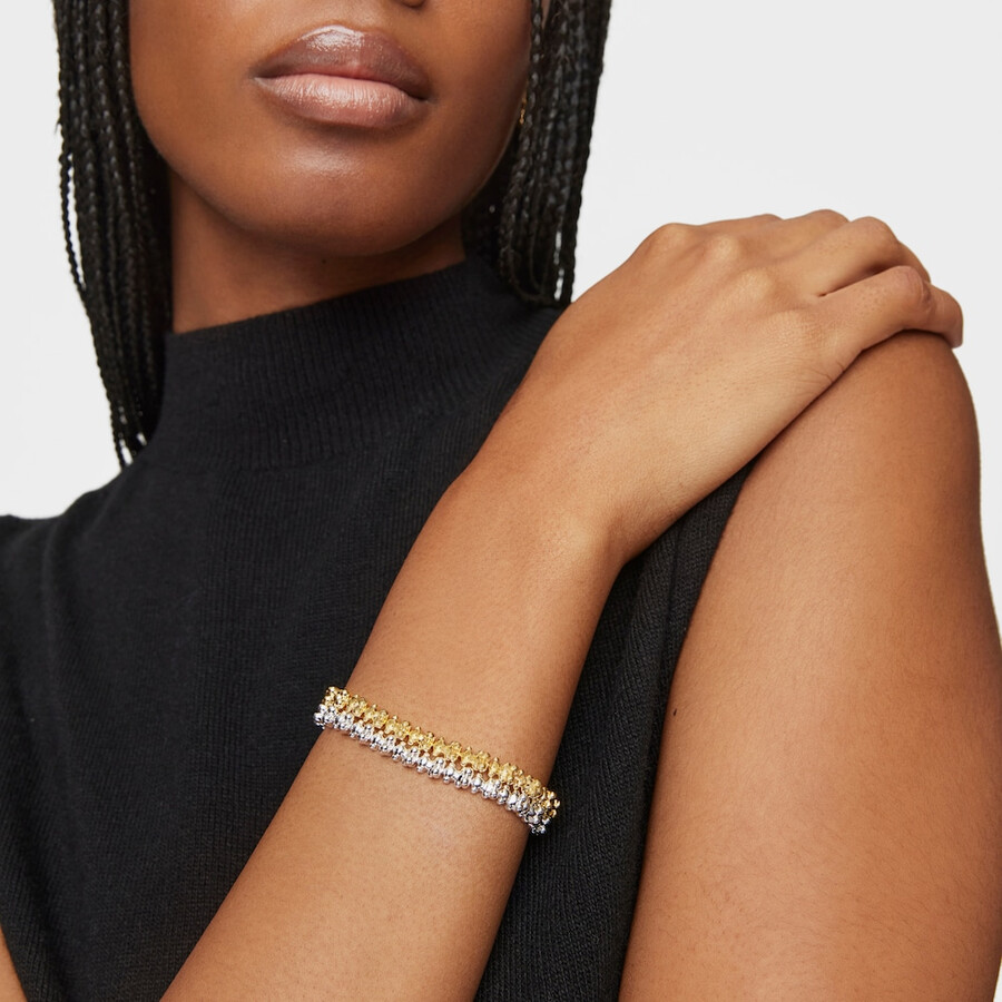 bracciale placcato oro 18 kt su catena in argento con motivi a forma di orso bold bear