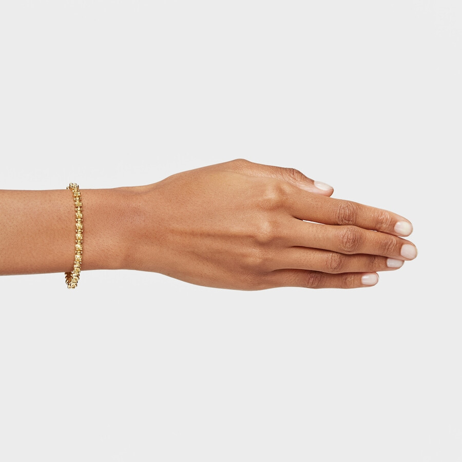 bracciale placcato oro 18 kt su catena in argento con motivi a forma di orso bold bear