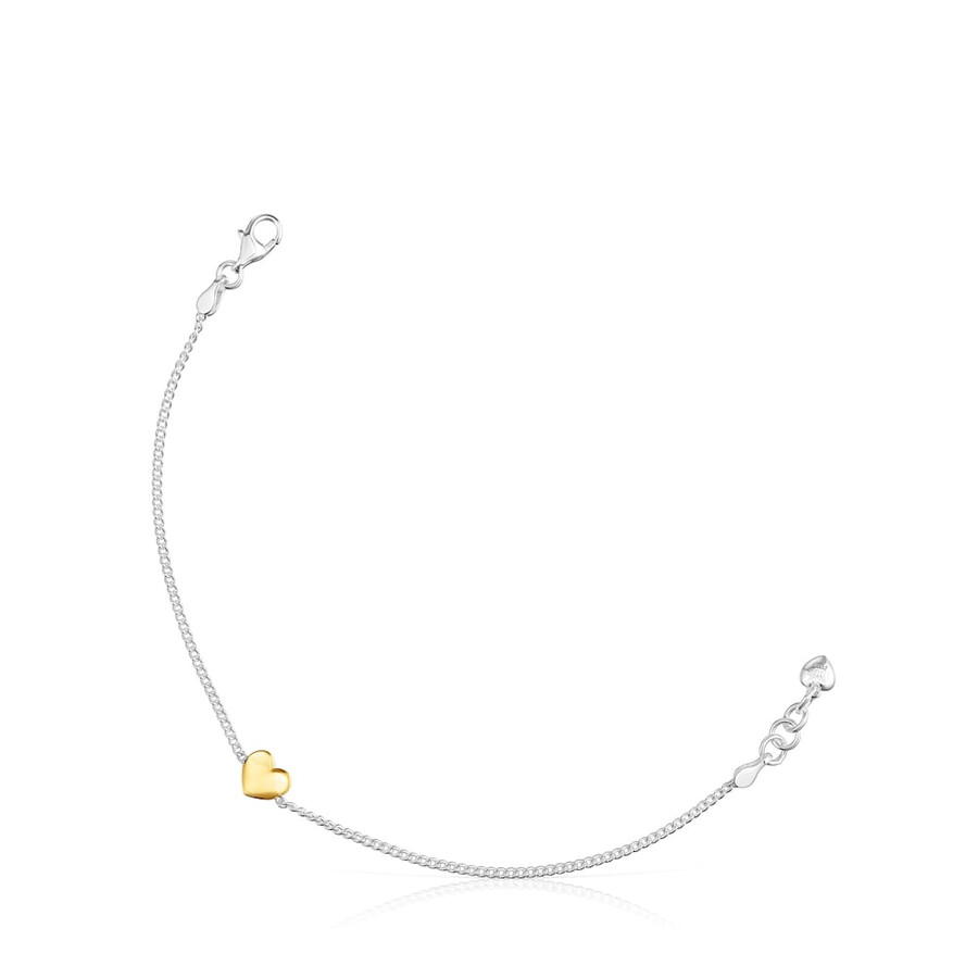 bracciale a catena con cuore bicolore la mia altra metà