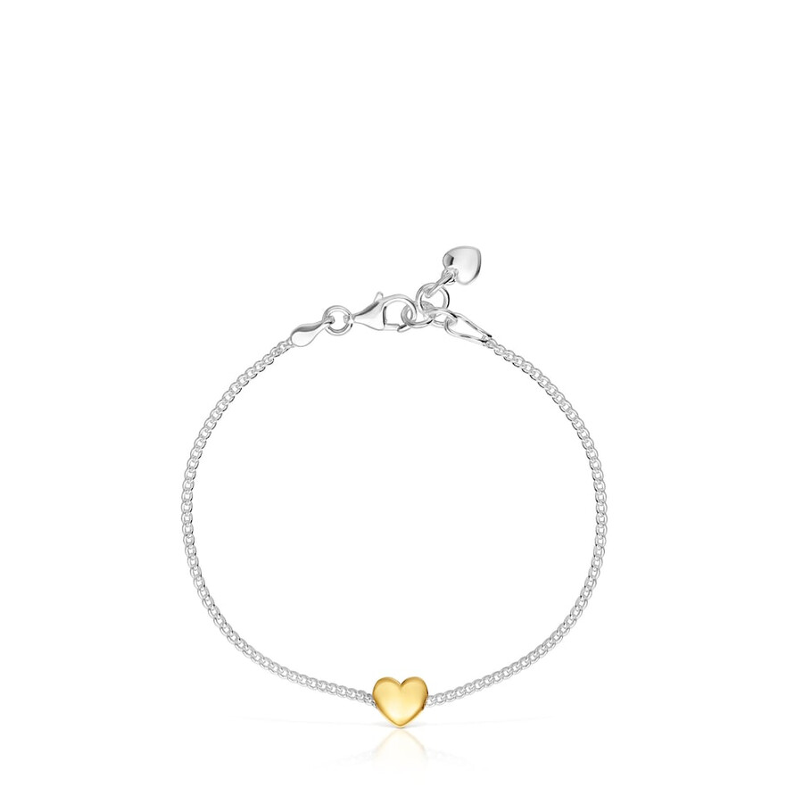 bracciale a catena con cuore bicolore la mia altra metà