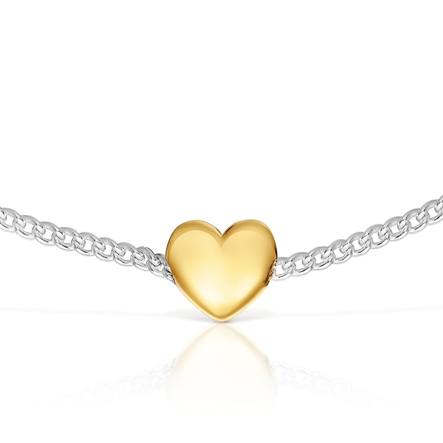 bracciale a catena con cuore bicolore la mia altra metà