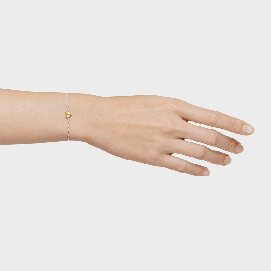 bracciale a catena con cuore bicolore la mia altra metà
