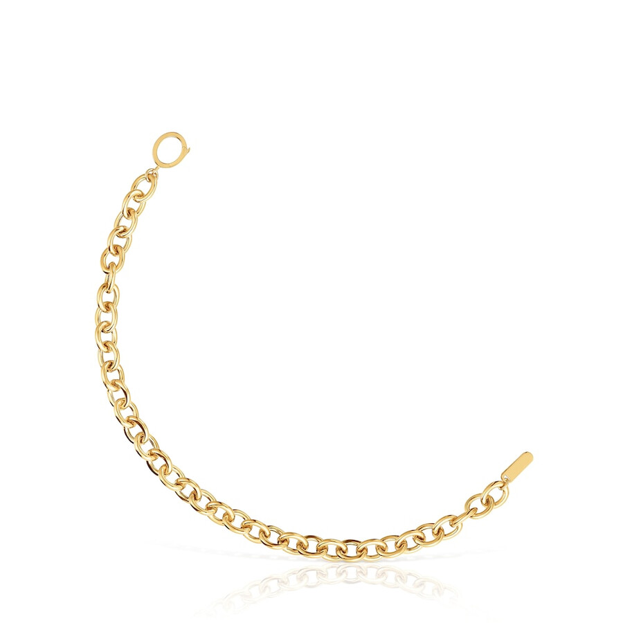 bracciale a catena con placcatura in oro 18kt su argento tous basics