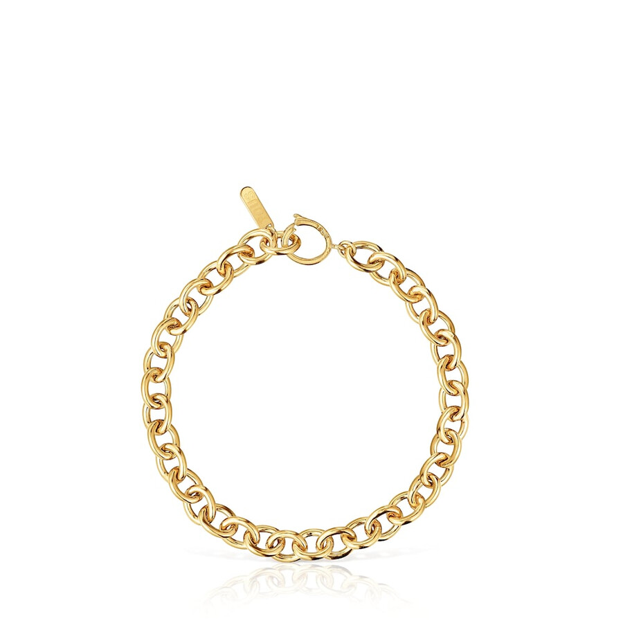 bracciale a catena con placcatura in oro 18kt su argento tous basics