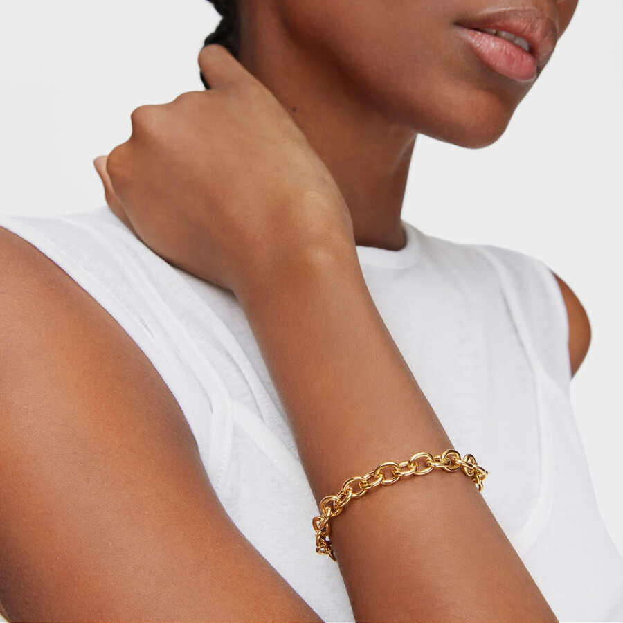 bracciale a catena con placcatura in oro 18kt su argento tous basics