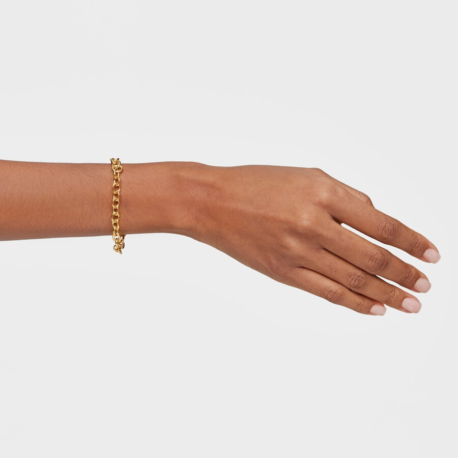 bracciale a catena con placcatura in oro 18kt su argento tous basics