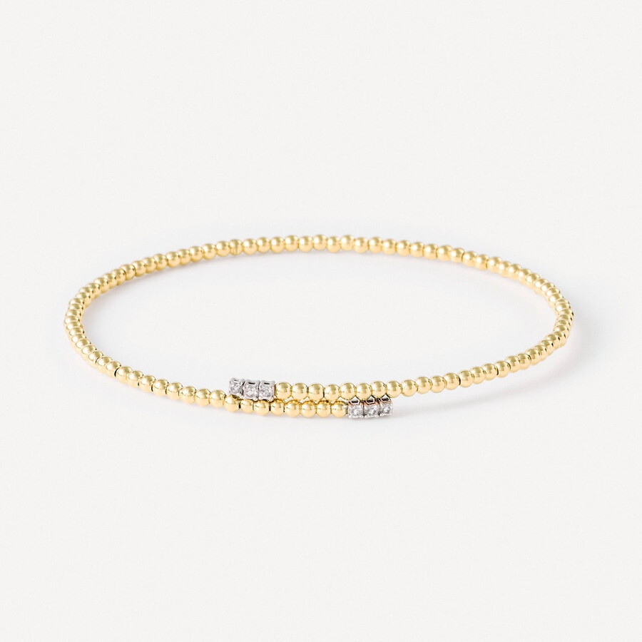 bracciale aperto in oro con diamanti tous atelier