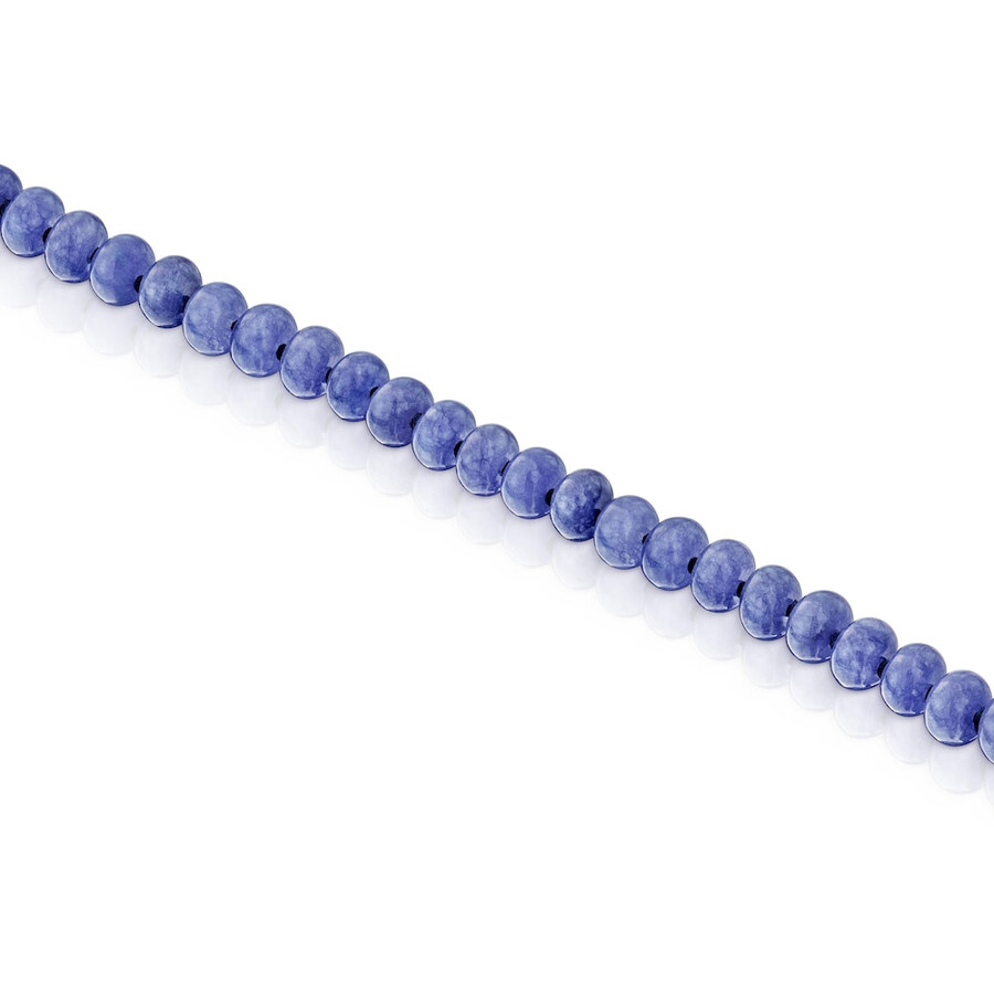 bracciale hold oval con placcatura in oro 18kt su argento e quarzite blu