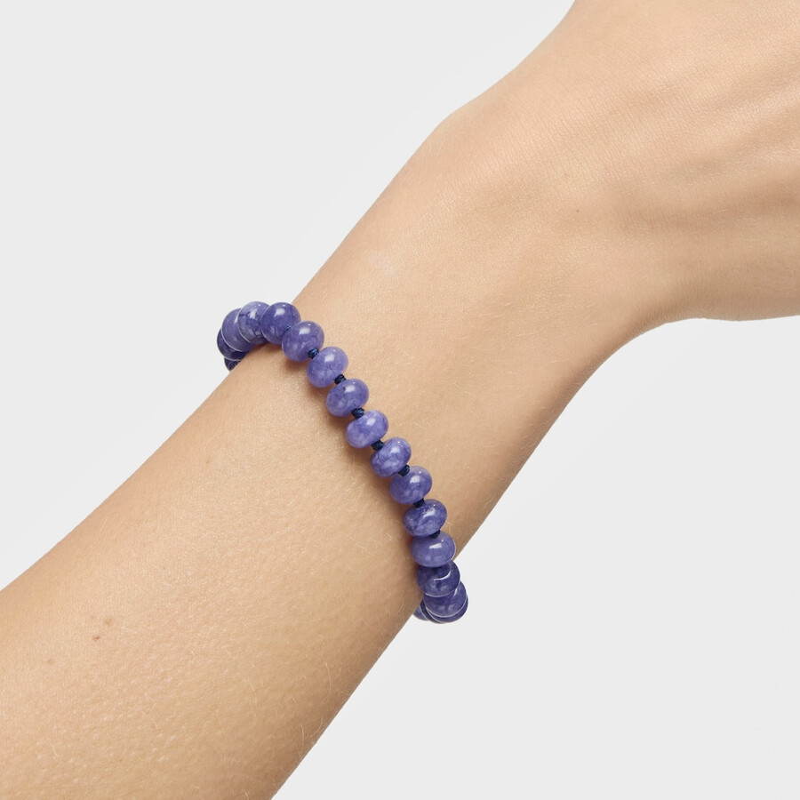 bracciale hold oval con placcatura in oro 18kt su argento e quarzite blu