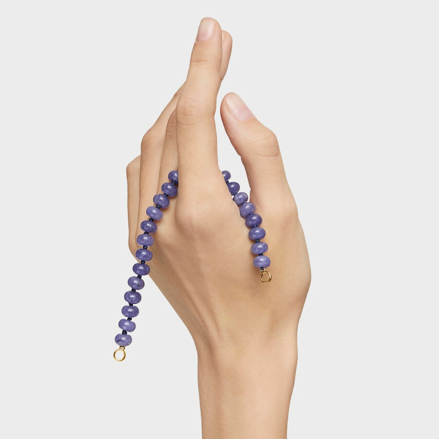 bracciale hold oval con placcatura in oro 18kt su argento e quarzite blu