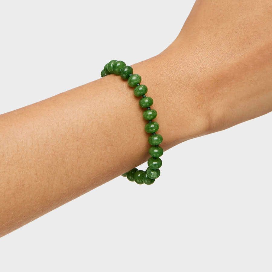bracciale hold oval con placcatura in oro 18kt su argento e quarzite verde