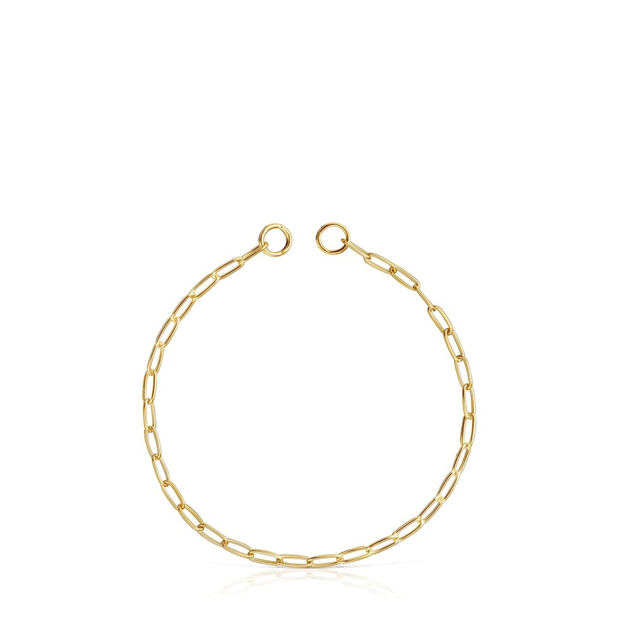 bracciale a catena ovale con placcatura in oro 18kt su argento