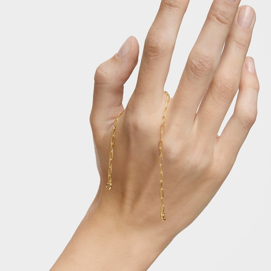 bracciale a catena ovale con placcatura in oro 18kt su argento