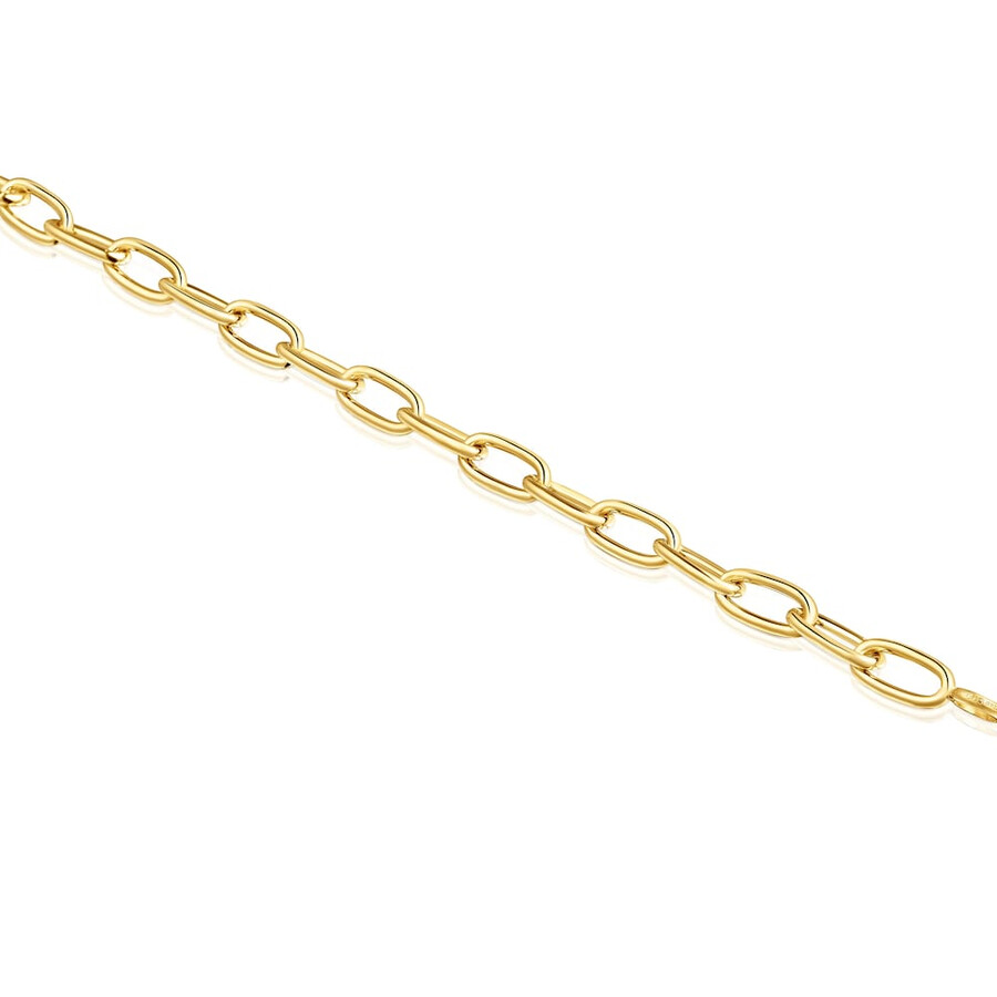 bracciale a catena ovale xl con placcatura in oro 18kt su argento