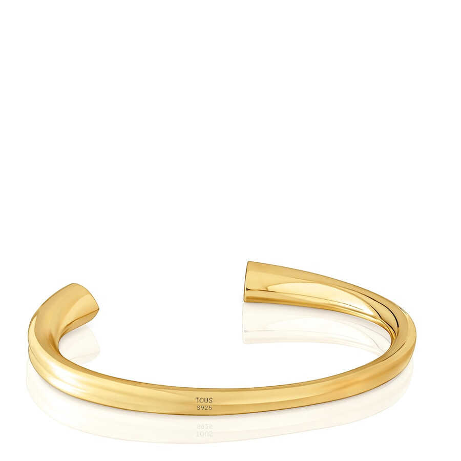 bracciale placcato oro 18kt su argento con motivo a cuore e rodoliti tous 1950