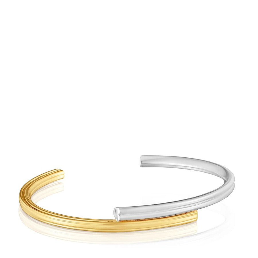 bracciale bicolore con motivi di orso e cuore tous 1950