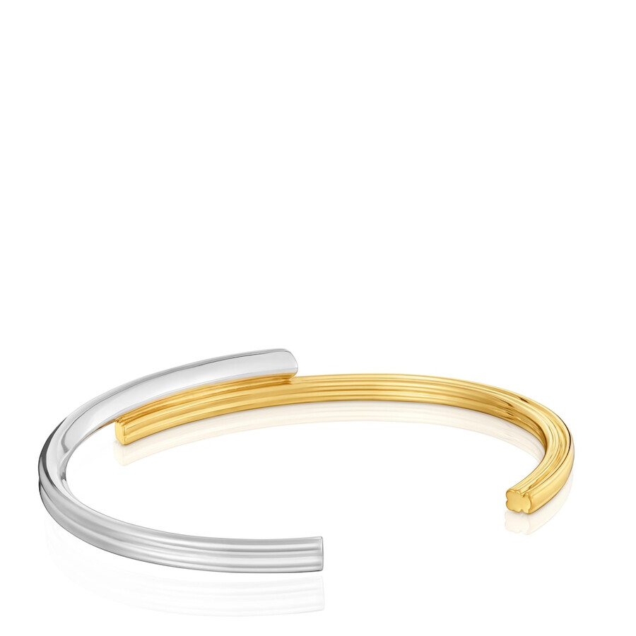 bracciale bicolore con motivi di orso e cuore tous 1950