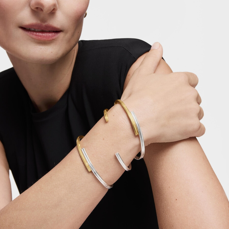 bracciale bicolore con motivi di orso e cuore tous 1950