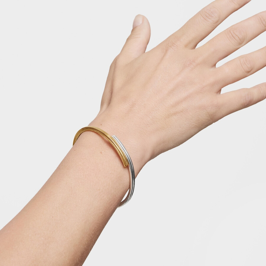 bracciale bicolore con motivi di orso e cuore tous 1950