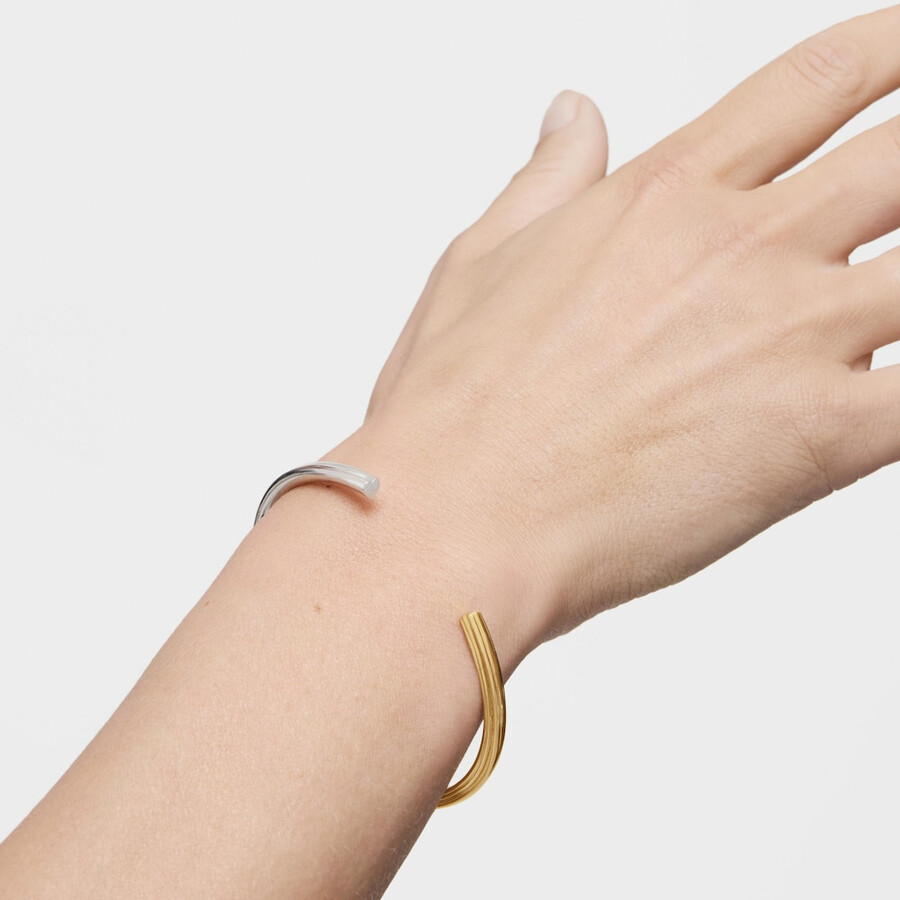 bracciale bicolore con motivi di orso e cuore tous 1950